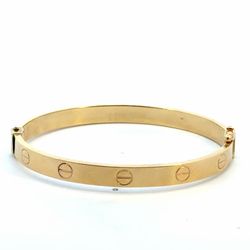 Woman’s Ladies 14k Yellow Gold Love Style Bangle Bracelet GP3128645
