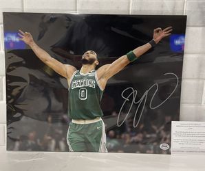 Jayson Tatum Boston Celtics Signed Autographed 11x14 Photo with ACA COA