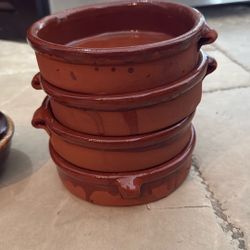 Spanish Terra Cotta Pots Dishes 