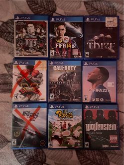 PS4 Games Lot of 9 / 15$ each/