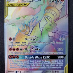 Reshiram & Charizard-GX (Rainbow Rare) - 217/214