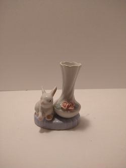 Bunny Rabbit Ceramic Bud Vase 