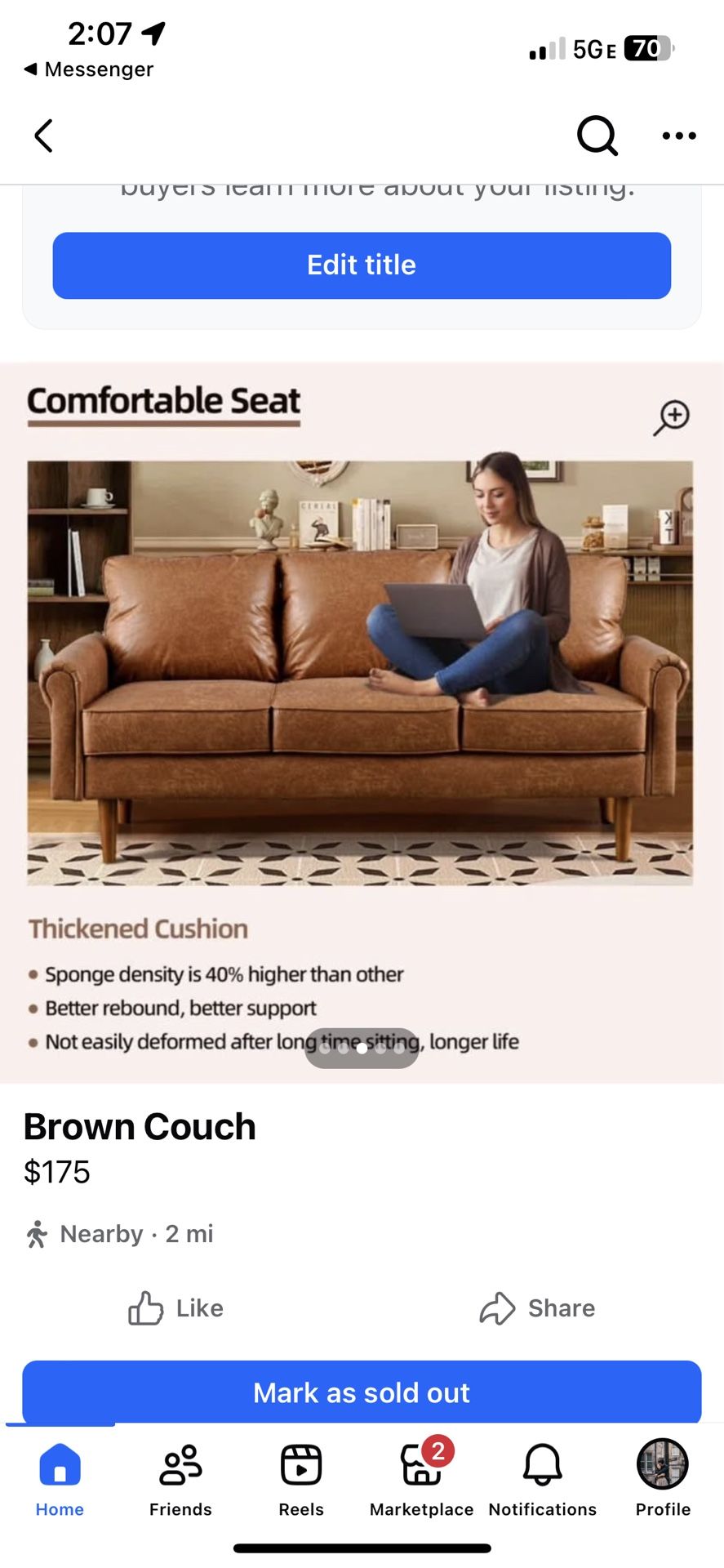 Brown Couch