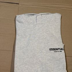 Light oatmeal essential hoodie medium