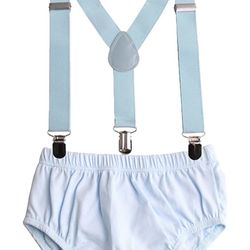First Birthday Cake Smash Outfit Suspenders
