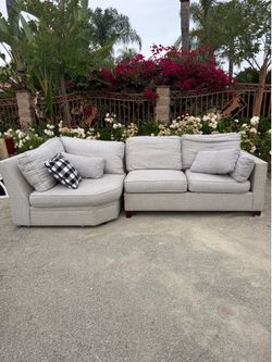 Grey couch pottery barn