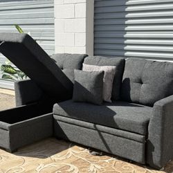 🔥 BRAND NEW Sleeper Sofa w/ Reversible Chaise + Storage 🔥 FREE DELIVERY 🚚