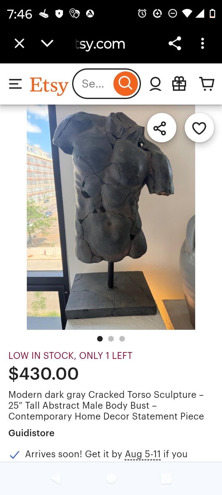 Incredible 33 Of 60 Male Torso 25 Inches Tall In Great Shape