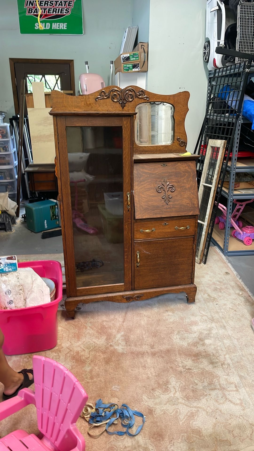 Antique Secretary Cabinet 