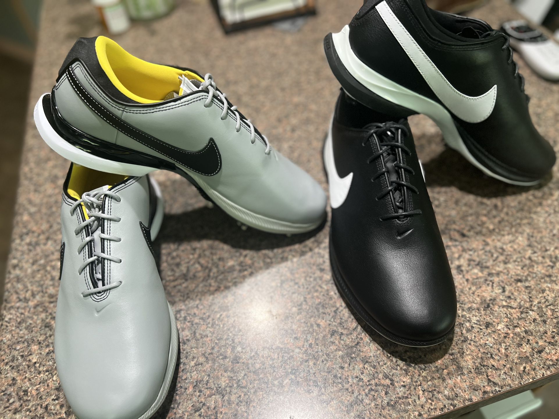 Nike Golf Shoes, gray size 12, black size 13, Sweet, $89 each