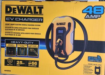 Level-2 Wall Mounted Electric Vehicle EV Charger up to 48 Amps, 240-Volt AC 11.5 Kw, 25 ft. Cable, Weatherproof,