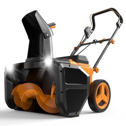 Cordless Snow Blower(No Battery), Compatible with Dewalt 20V Max Battery, 20" Brushless Snow Thrower with Directional Plate & LED Lights, Electric Sno