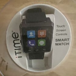 BRAND NEW IN BOX iTime Smart Watch Black Silicone Band Touch Screen Control For Android.  This iTime Smart Watch is the perfect accessory for Android 