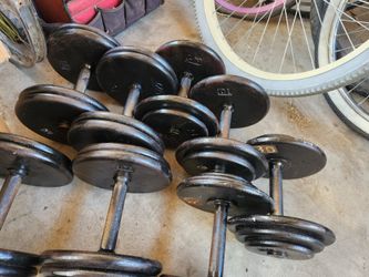 5 Sets of Dumbells 20's up to 40's "Sale is for Everything "