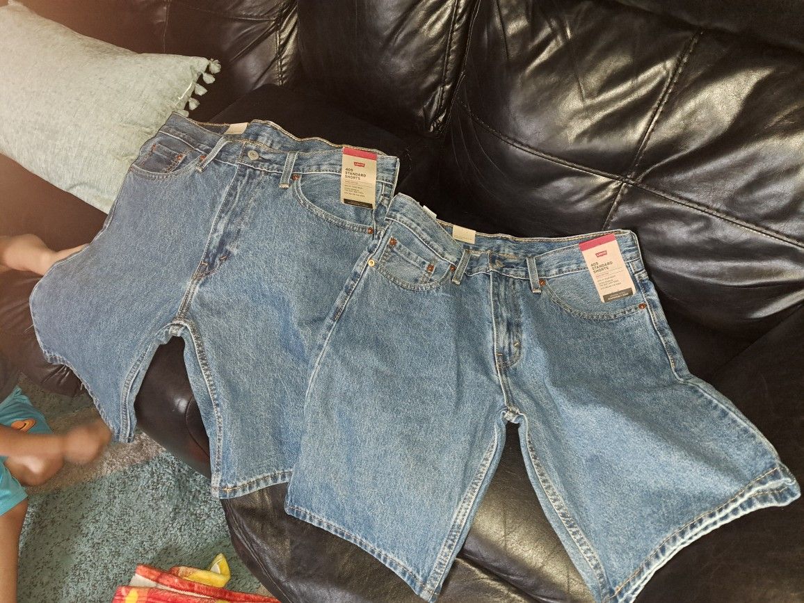 2 Levi  Shorts  One Size 32 Other 33