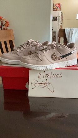 Nike Dunk Low Leopard Swoosh Sneakers