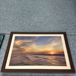 Wood framed Ocean Art