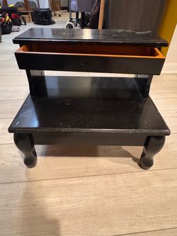 Black Wood bedside stool.. or whatever you choose.