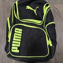 Puma Black Neon Green Sport Backpack