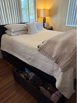 Bed frame with mattress