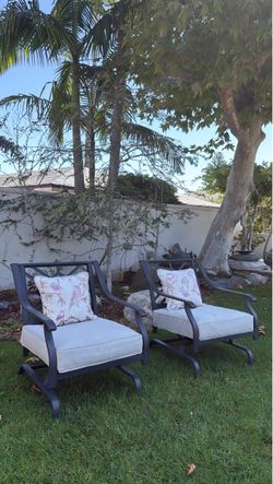 (2) Patio Lounge Rocker Set + Accessories