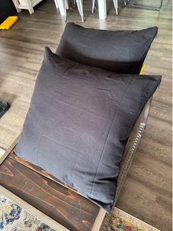 2 New Black Couch Pillow covers w/couch pillows