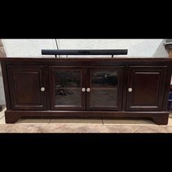 Tv Console Glass Door/drawers Table