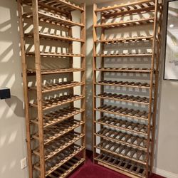 192-Bottle Modular Wood Wine Rack System - 6 Individual Units