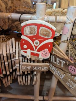 Gone Surfing Wooden VW Bus Wall Sign