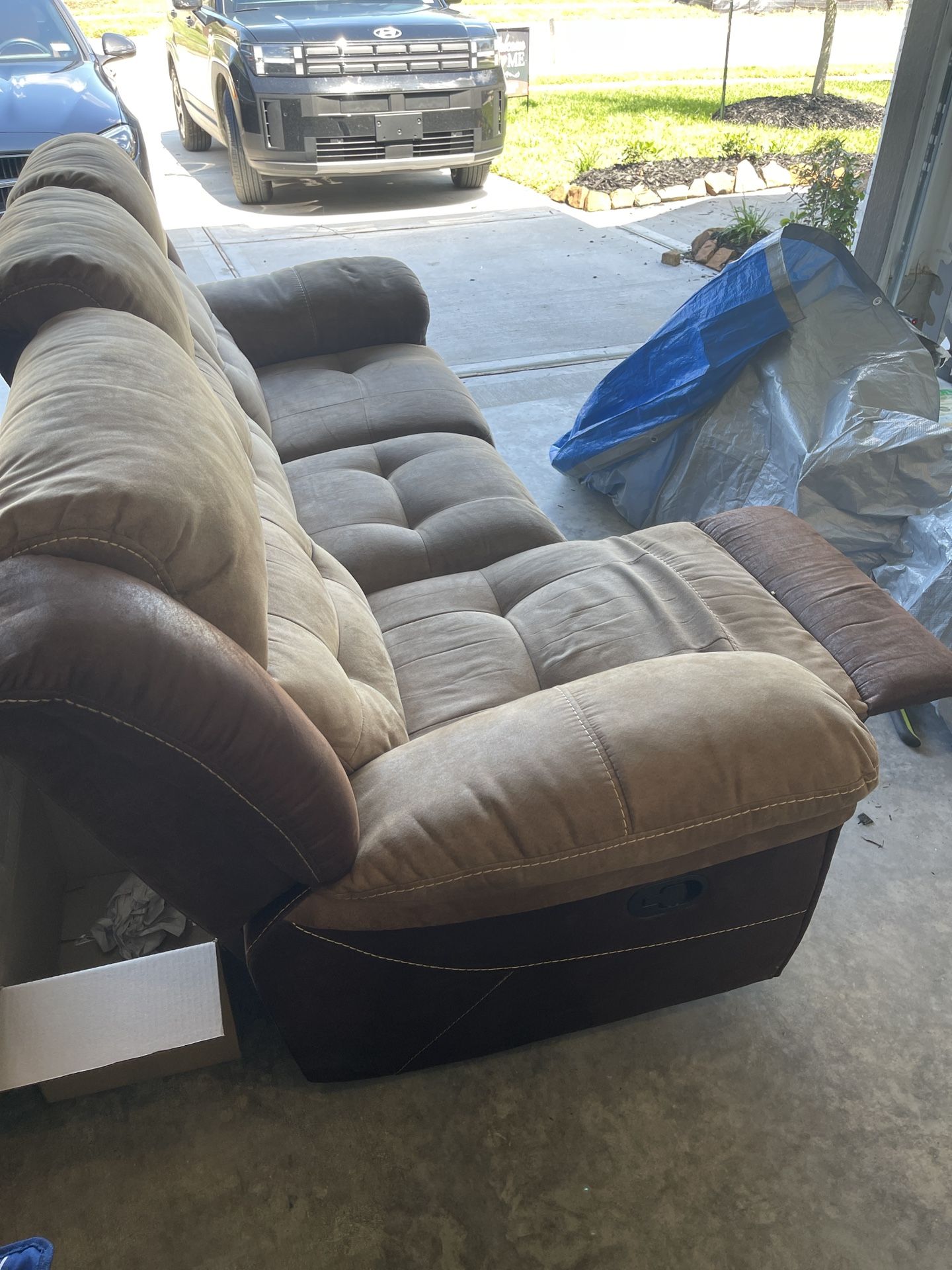 Leather Brown Sofa Recliner