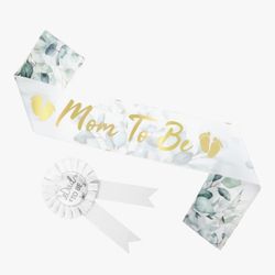Ptwola: Mom To Be Sash & Dad To Be Pin 