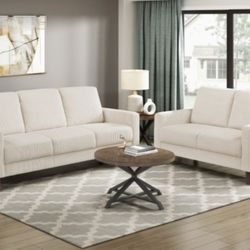 Crandall Beige Sofa & Loveseat 