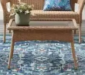 Emerald View Rectangle Wicker Outdoor Coffee Table