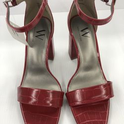 Size 6 Worthington Red Chunky Heel Shoes 