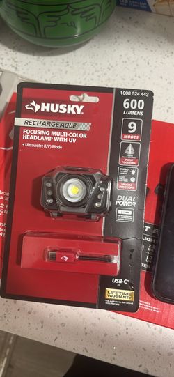 Husky recharge focusing multi color head lamp