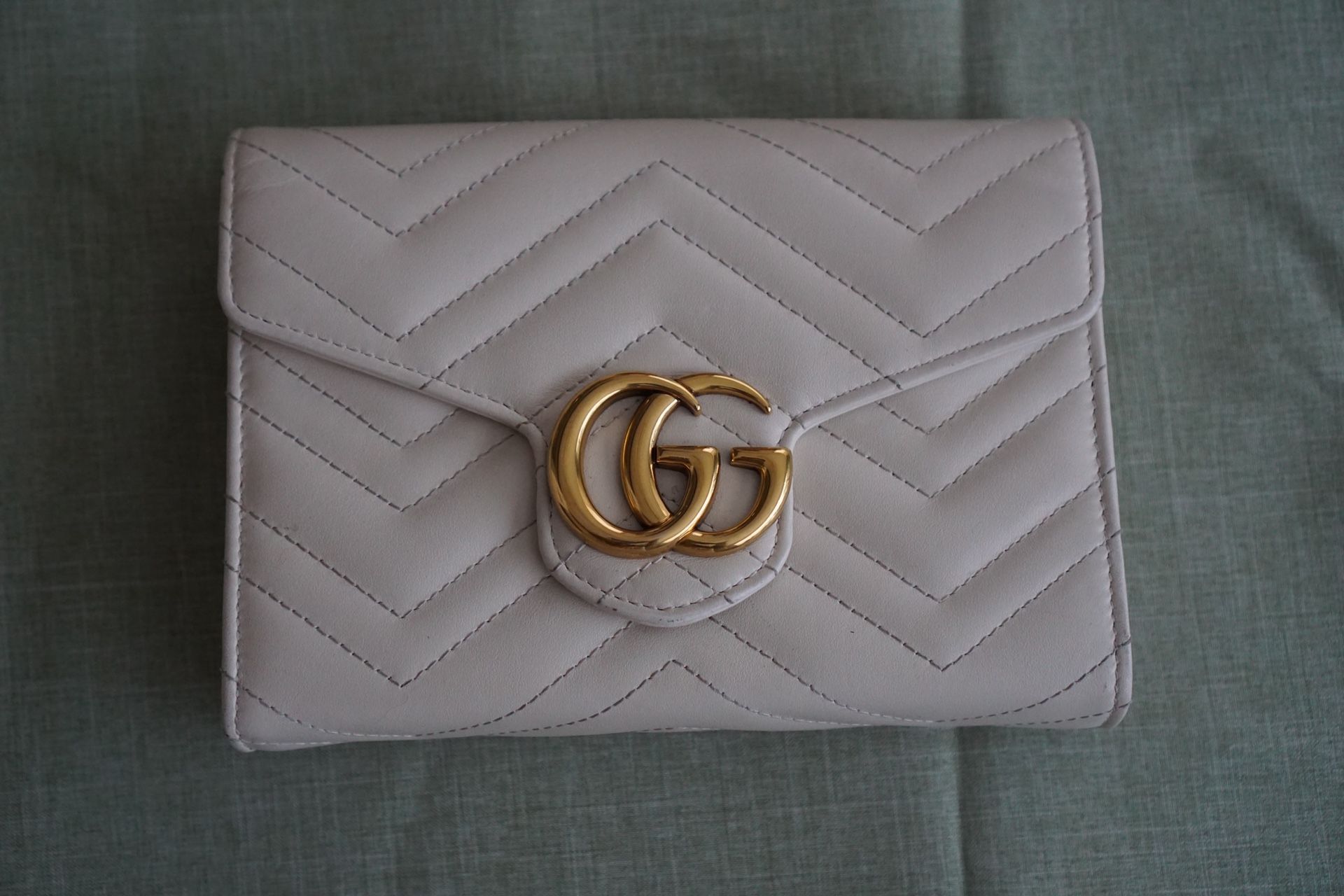 GUCCI Marmont Chain Wallet Matelasse Mini