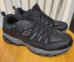 Skechers Men's After Burn M Fit 51866 Black Casual Slip-On Shoes Size 11 XW