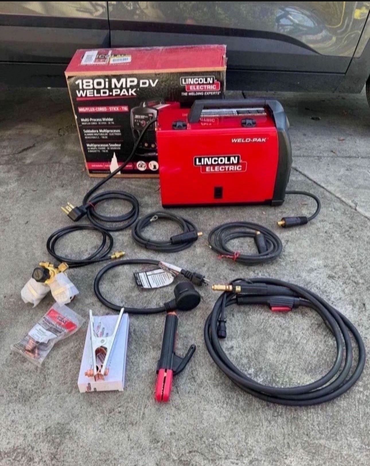 Lincoln Electric 180 Amp Weld-Pak 180i Multi-Process Stick/MIG/Flux-Core/TIG, 120V or 230V Aluminum