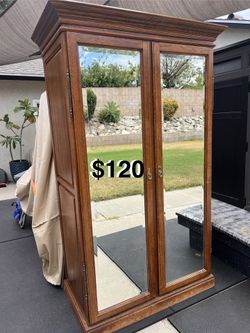 76”x46” X24” Solid Wood Armoire Closet