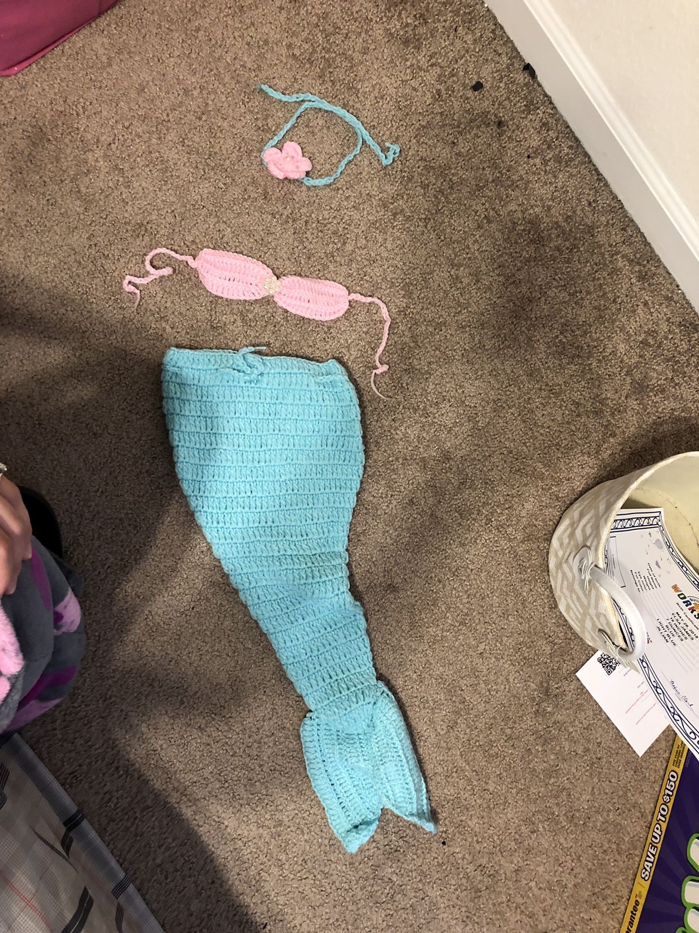 Newborn crocheted mermaid