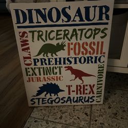 16x20 Kids Dinosaur Canvas Print