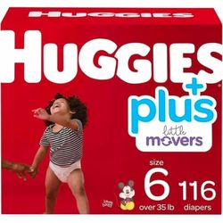 116 Huggies Diapers Little Movers Size 6