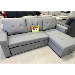 Reversible Sleeper Sectional Sofa with Storage Chaise  // Limited Time Offer 