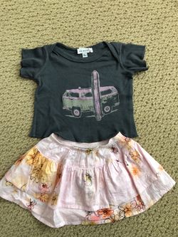 Milk and Honey Tee and Skirt - Size 6 Months