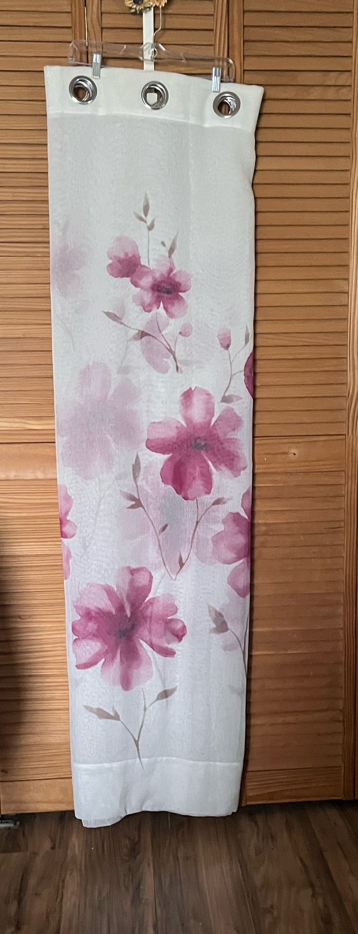 Elegant Floral Curtains 63” L x 48” W (2 Panels) 