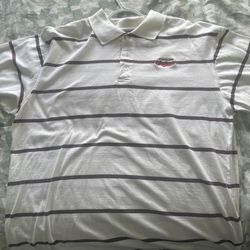 Cleveland Indians Two Tone Tan w/ purple Trim xl Polo Shirt Embroidered Cotton