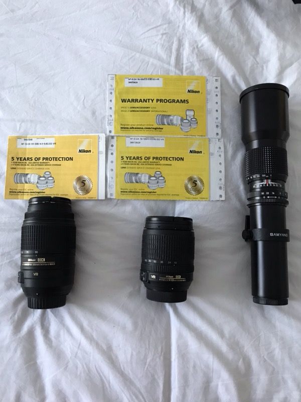 (3) sets of NIKON LENSES