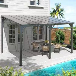 10x14 Hardtop Gazebo – Sloped Roof Patio Pavilion – $500+ Retail