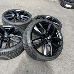 21” Tesla Model s Arachnid factory brand new wheels and tires OEM 2013-2020 satin black