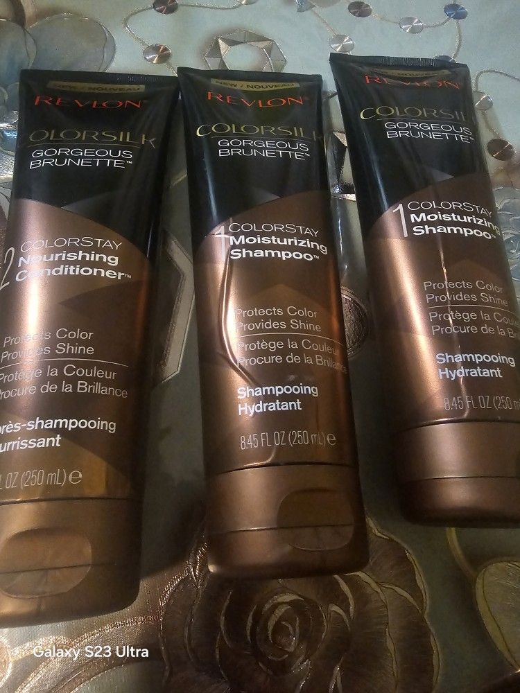 REVLON COLORSILK GORGEOUS BRUNETTE MOISTURIZING SHAMPOO & CONDITIONER 8.45 OZ
